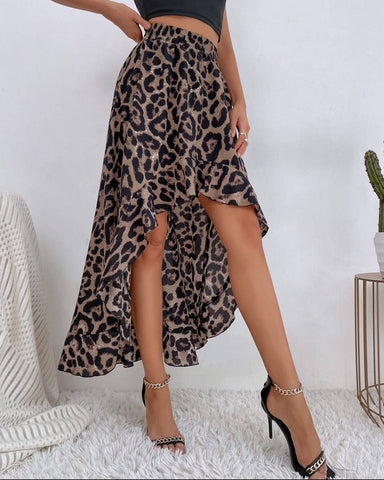 Ruffle my Leopard Skirt